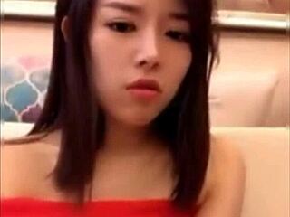 Beautiful chinese babe casually flashes her cute perky tits up close