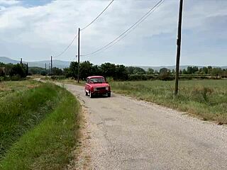 Summer delivers outdoor 69 deepthroat ball licking bareback cumshot facial trailer