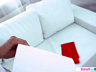 whoa look at this petite babe slobbering her boyfriend's huge throbbing cock