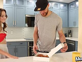 daisy fox's skinny frame glazed with hot jizz donut