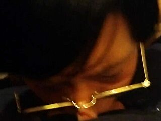 raw face fucking turns this crossdressing slut into a drooling mess