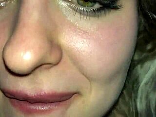 Hot Blonde Sucked While Watching A Movie