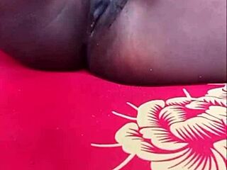 My fingers plunge fast into this ebony pussy, squirting cum everywhere.