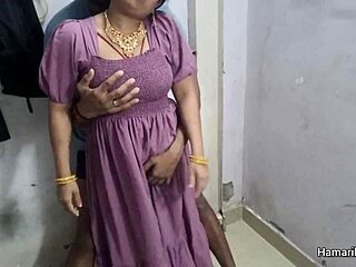 sexy indian bhabhi aunt rides hard cock in tight mother-in-law gown