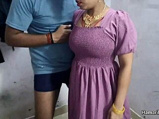 sexy indian bhabhi aunt rides hard cock in tight mother-in-law gown