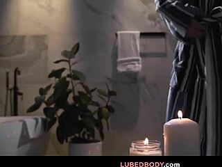 Sensual Brunette Masseuse Leana Lovings Nuru Fucks Seth