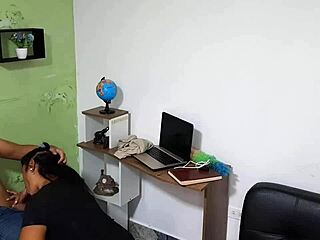 Curvy latina mommy Aly Denali's wet blowjobs lead to facials not for sons.