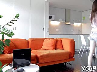 Elegant Teen Playgirl Drilled In Tight Pussy Shitless