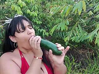 hot colombian bodybuilder housewife fingers dirty ass in miniskirt