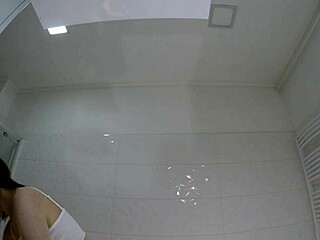 Hot Redhead Coed Flashes Pussy And Ass In Bathroom!