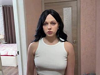 hey student slut did you really pay that micro-loan by stripping teasing and offering your tight pussy for cash on bedroom bed?