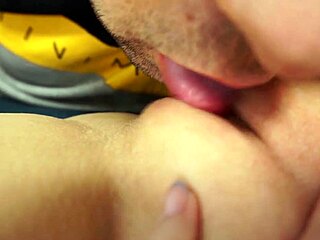 Girlfriend's sweet pussy licked to intense close-up orgasm bliss