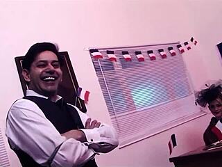 beautiful brunettes and blondes spread all holes for pov dp orgy blowjob frenzy