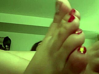 Horny Mukbang Girl Devours Feet While Fingering Dripping Pussy Closeup