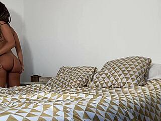 Luna Blackx Submissive Ebony Swallows Wild Fuck Cum