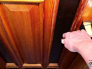 stepmom makeup turns into sneaky bathroom fuck ride