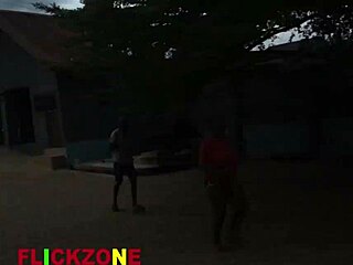 Chubby Ebony Neighbor's Oiled Big Tits and Ass Tease