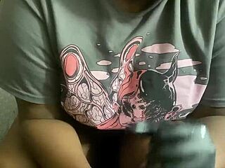 my fat tits get sloppy handjob from bbw succubus cum