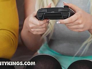 Kayley Gunner Ditches Controller For Deepthroat Blowjob And Doggystyle Pussy Ride