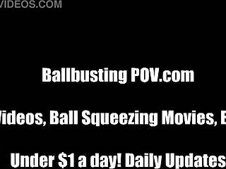 imagine your balls turning black and blue under her relentless femdom kicks