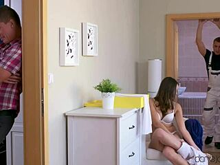 Dirty Cheating Wife Takes Creampie Doggystyle From Plumber Deepthroat