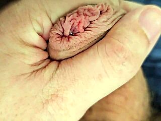 Watch lots of precum drip while i edge my unique thick cock solo daddy foreplay homemade