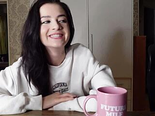 What secrets does petite brunette mistress dpeggingd hold back