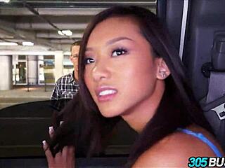 Does slutty Alina Li need tons of cock in public car for cash humiliation reality whore style?