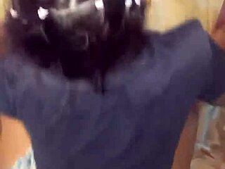 Stepmom jerks off deepthroats big black cock in interracial quickie bath cuckold