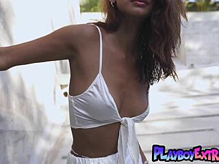 imagine vulnerable latina teen carolina reyes stripping naked outdoors for playboy