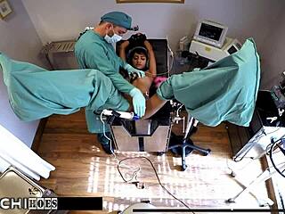 doctor forces hitachi vibrator orgasms on moaning latex-clad patient eliza shields in tampa