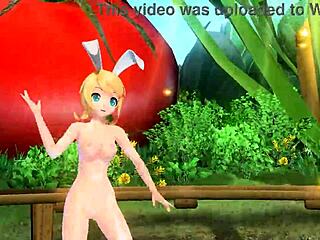 goddess kagamine rin shows big tits big ass pussy boobs full nude cum