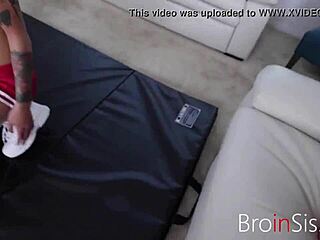 skinny teen stepsisters cheer then share cock in threesome fantasy