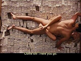 milf brunette passionately kisses blonde in missionary heat