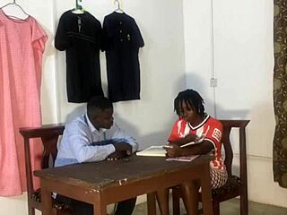 i pretended to be in her fake tailor shop and she bent over letting my huge cock fuck her big ass doggystyle to finish on time