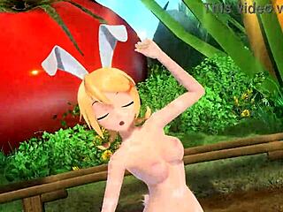 goddess kagamine rin shows big tits big ass pussy boobs full nude cum