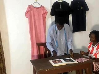 i pretended to be in her fake tailor shop and she bent over letting my huge cock fuck her big ass doggystyle to finish on time