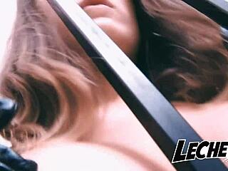 Teen Huge Ass Fucked Sensual Doggystyle with Gloves!