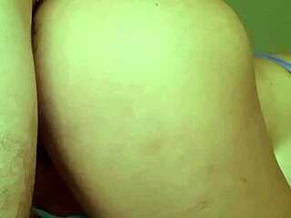 Winking mature mommy's huge hairy ass begs for deep anal dick pounding