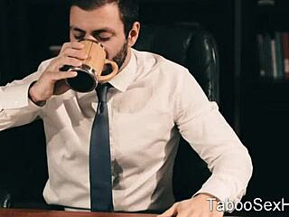 boss can't resist fucking busty blonde milf slut's big ass right at the office