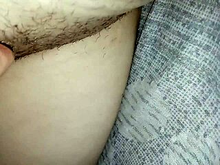 gretala flashes her bushy pussy growth casually