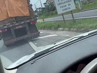 Stuck in traffic, curvy latina uber babe surprises driver with deepthroat on huge cock before quick anal in big ass.