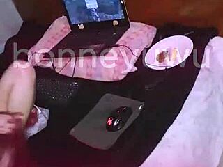 bonneyuwu leia cosplay star wars facial cumshot