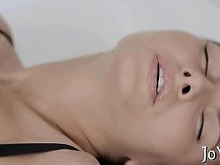 Babe Fingers Wet Tight Pussy in Clothed Solo Dildo Play