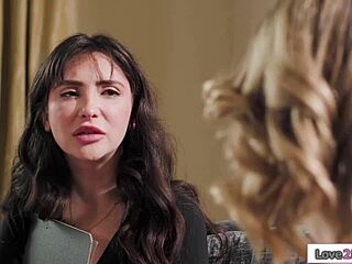 bnb owner dives into petite guest's hairy pussy for orgasmic licks