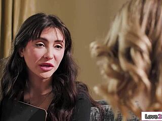 bnb owner dives into petite guest's hairy pussy for orgasmic licks