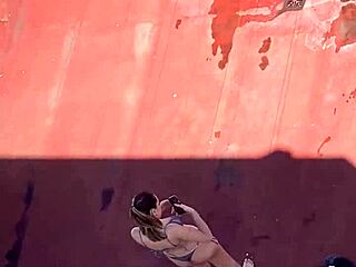 voyeur glimpse of argentinian bikini neighbors sunbathing on terrace part 4