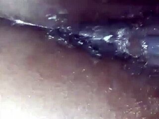 ebony homemade anal fingering makes ass cum hard