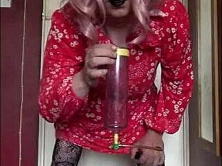 Shy Crossdresser In Stockings Craves Swallowing Your Piss Directly