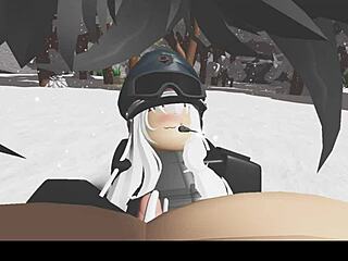 Skiing through snowy forest on a crisp winter day